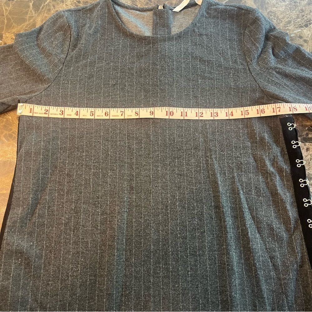 Womens Zara Long Length Gray Sweater Open Sides - Picture 11 of 11